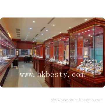 Fashion style  jewellery  display case and cabinet  with LED lights